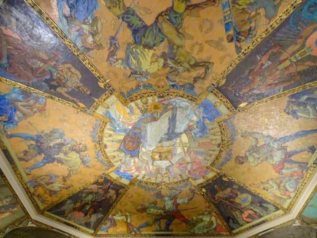 the ceiling of the War Room