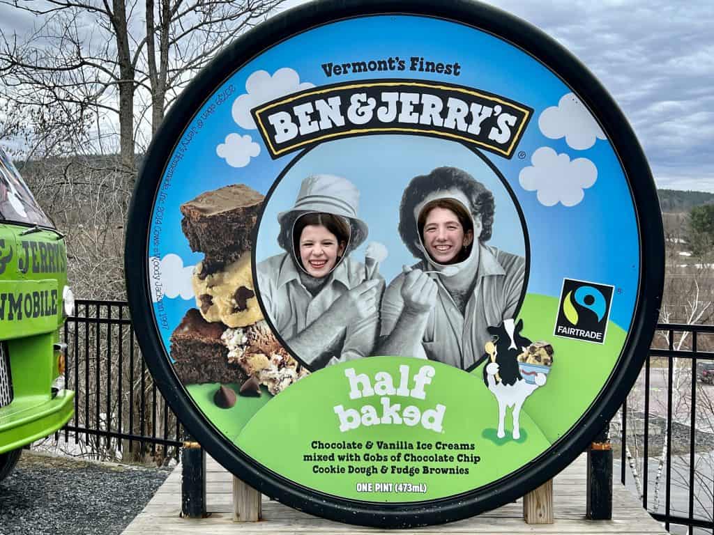 Ben and Jerry's photo opt at the Waterbury VT factory