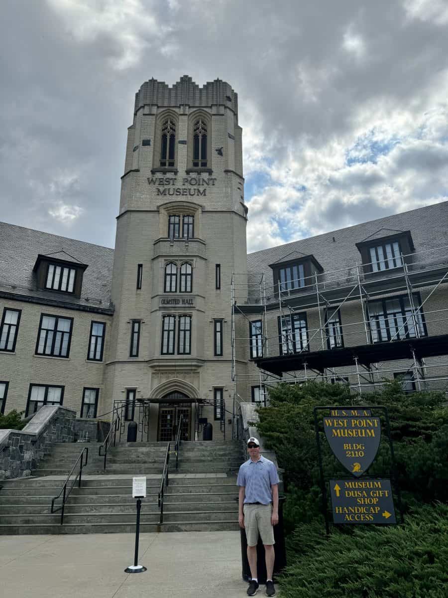 entrance to the museum at West Point Military Academy in New York