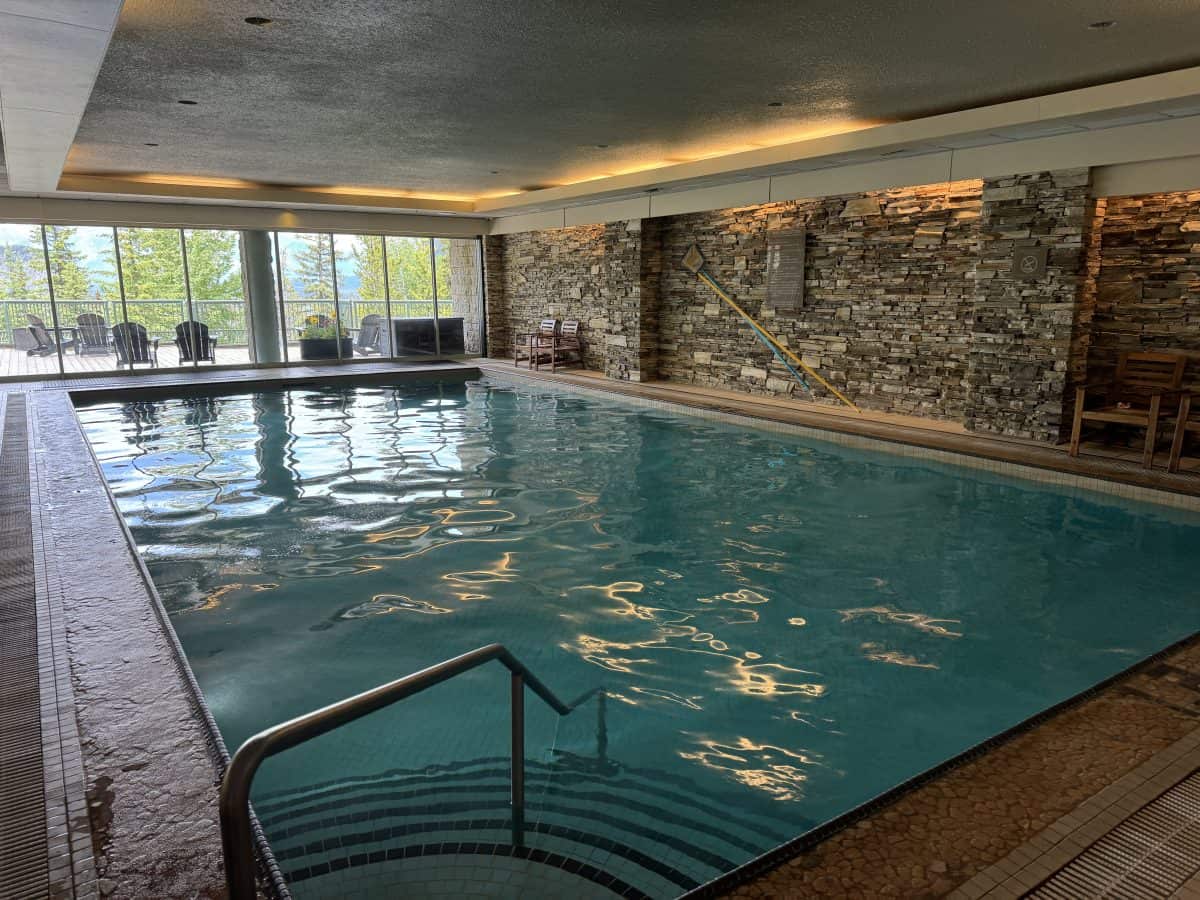 indoor pool at the Rimrock Resort in Banff Alberta Canada