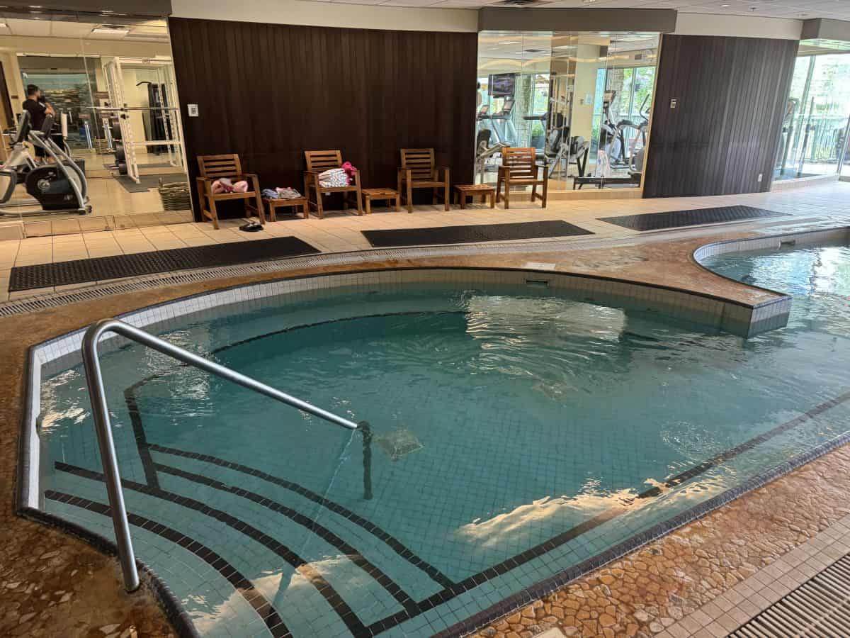 indoor pool of the Rimrock Resort in Banff Alberta Canada