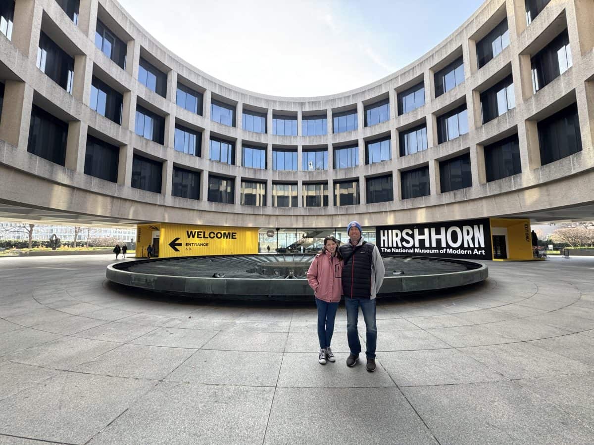 outside the Hirschhorn Museum and Sculpture Garden in Washington DC