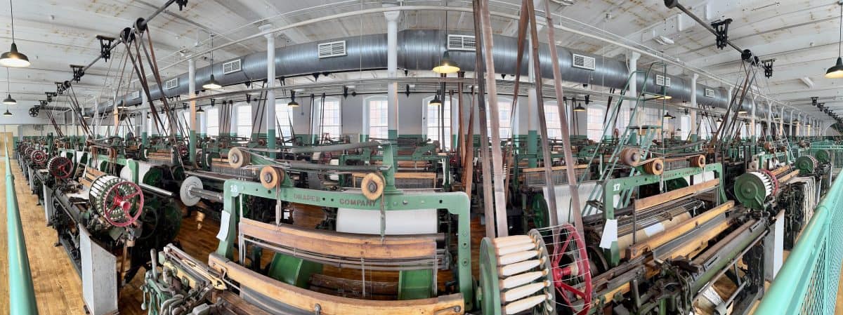 Weave Room at Lowell National Historical Park in Lowell, Massachusetts