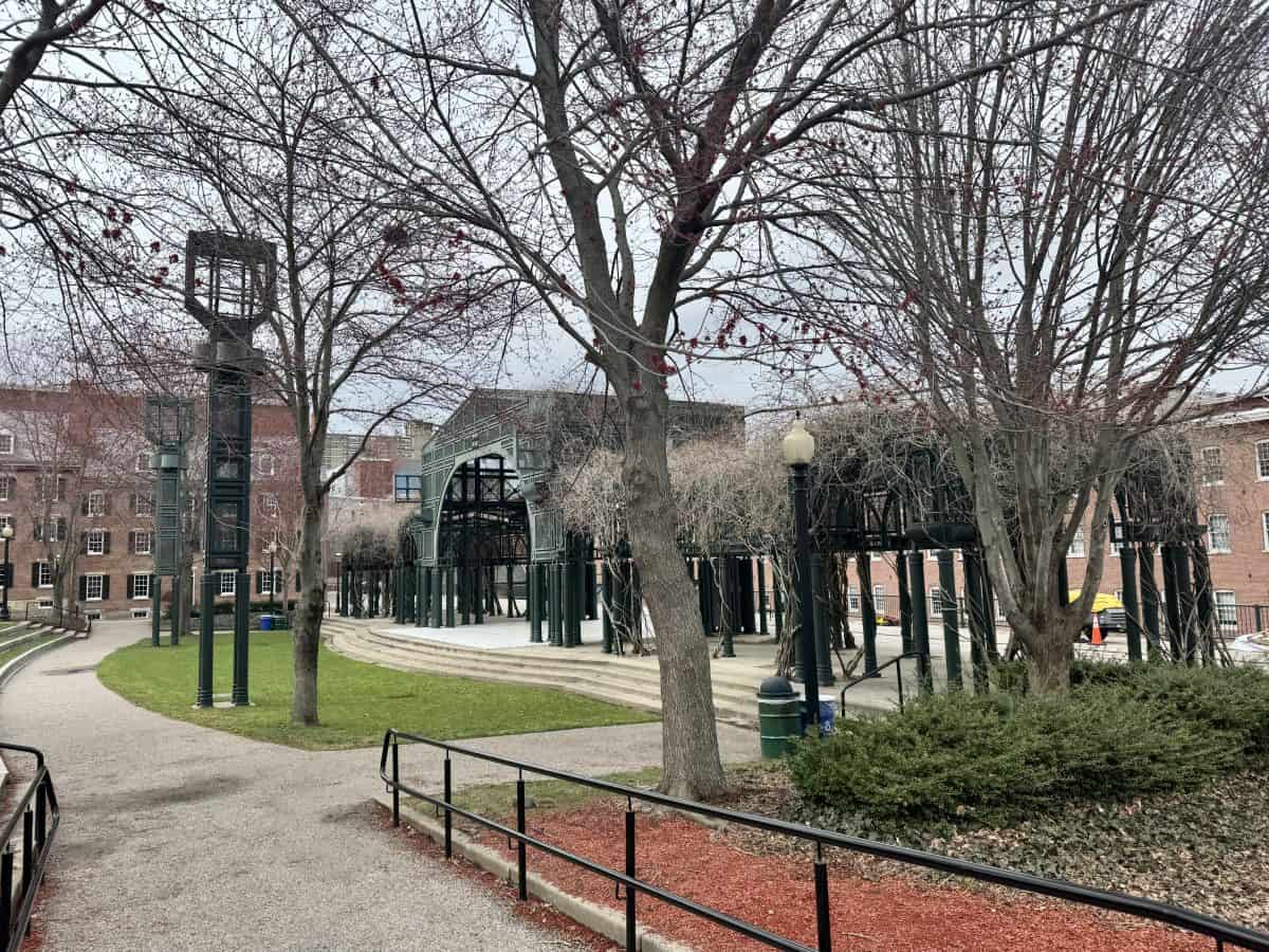 Boardinghouse PArk at Lowell National Historical Park in Lowell, Massachusetts