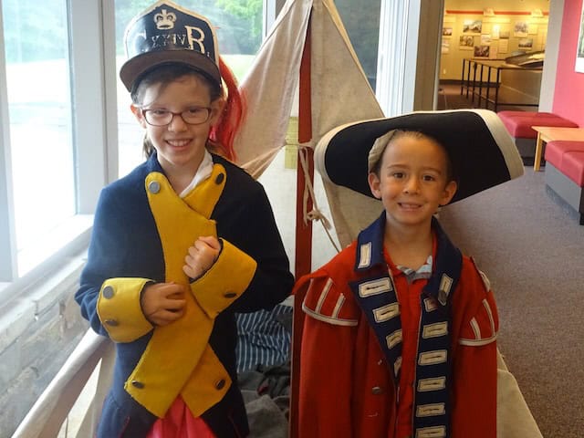 kids dressed up at Saratoga National Historical Park in new York