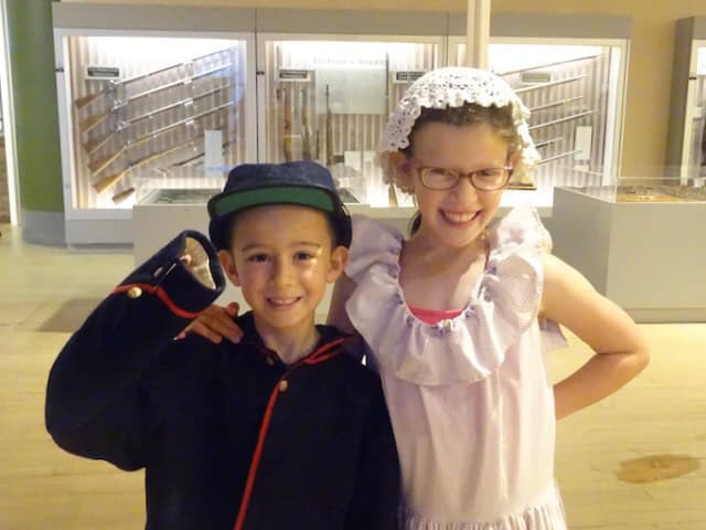 kids dressed up at Springfield Armory in MA