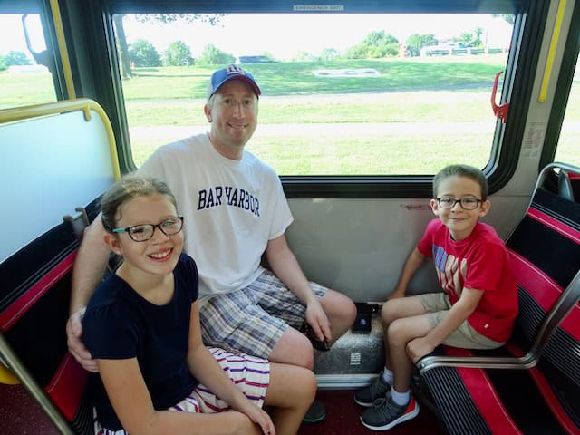 riding the Metrobus in Washington DC