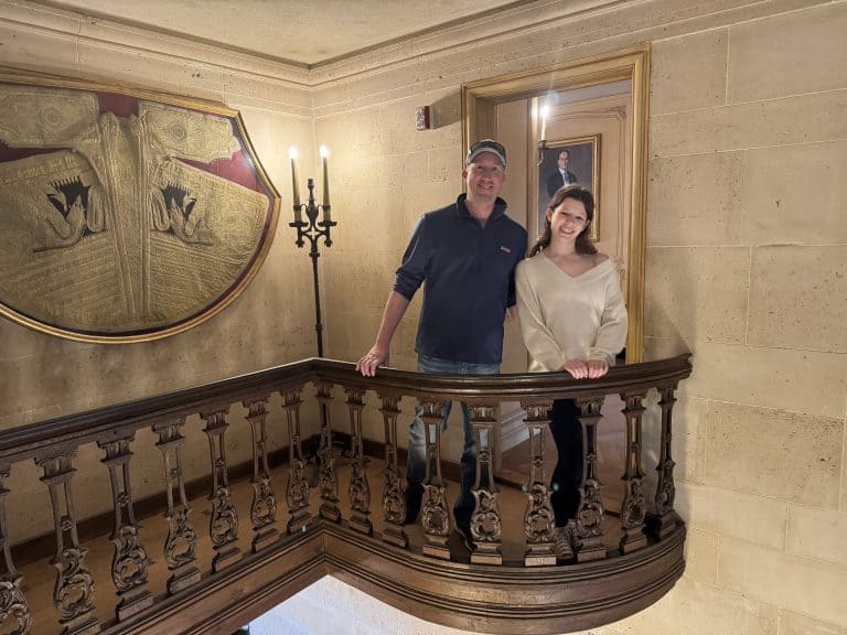 inside the hall of Eagle's Nest at the Suffolk County Vanderbilt Mansion and Planetarium on Long Island, NY