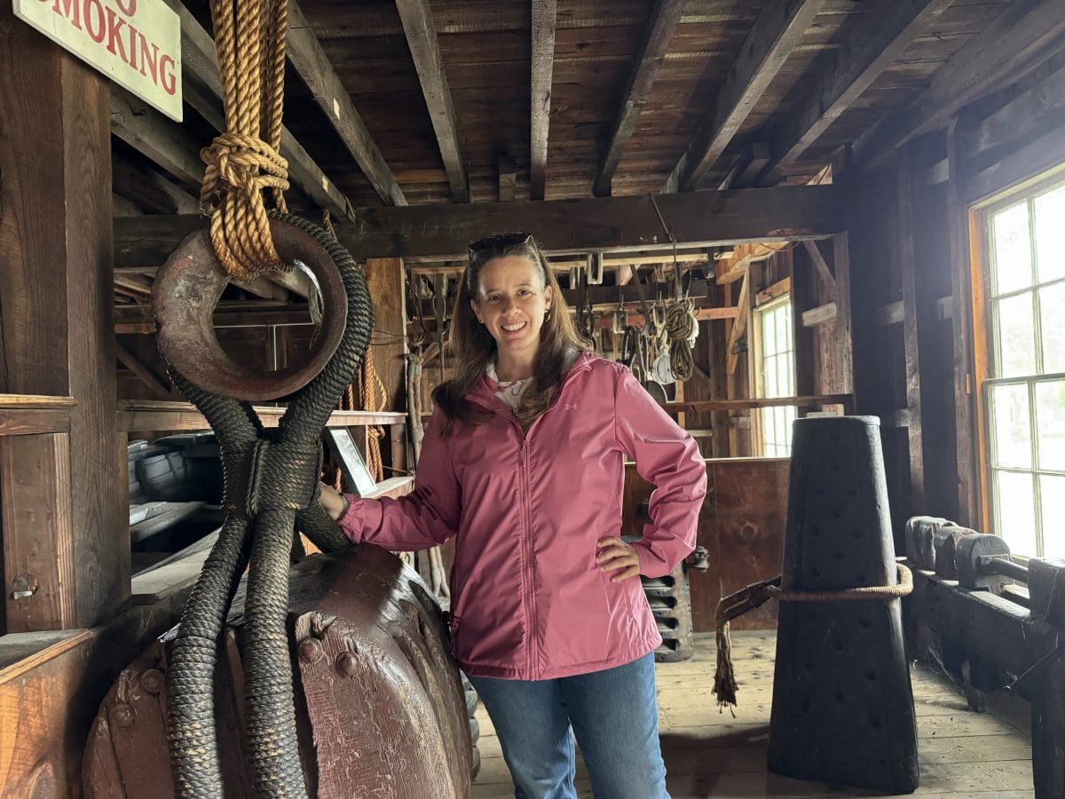 inside the rigging exhibit at Mystic Seaport Museum in Mystic, CT