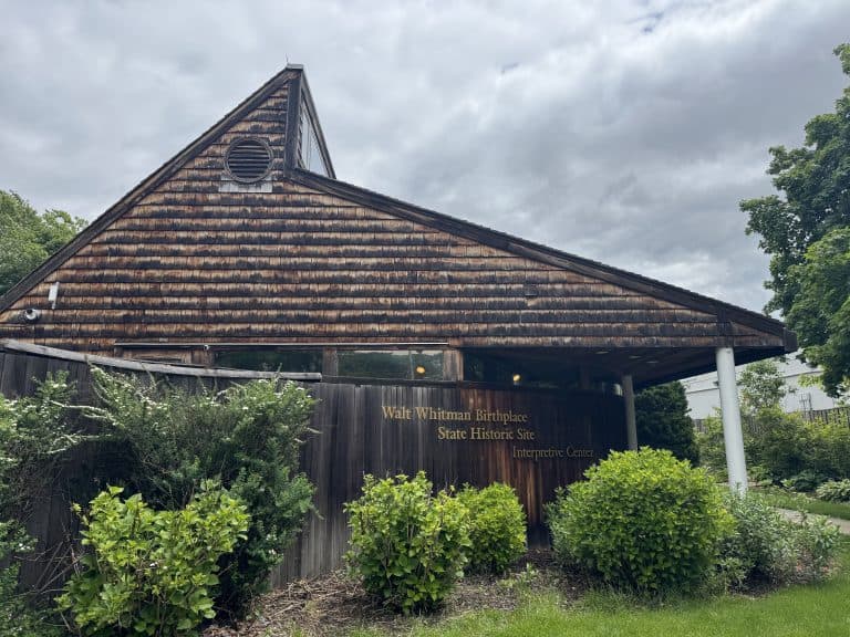 entrance to the Walt Whitman Birthplace State Historic State on Long Island in New York