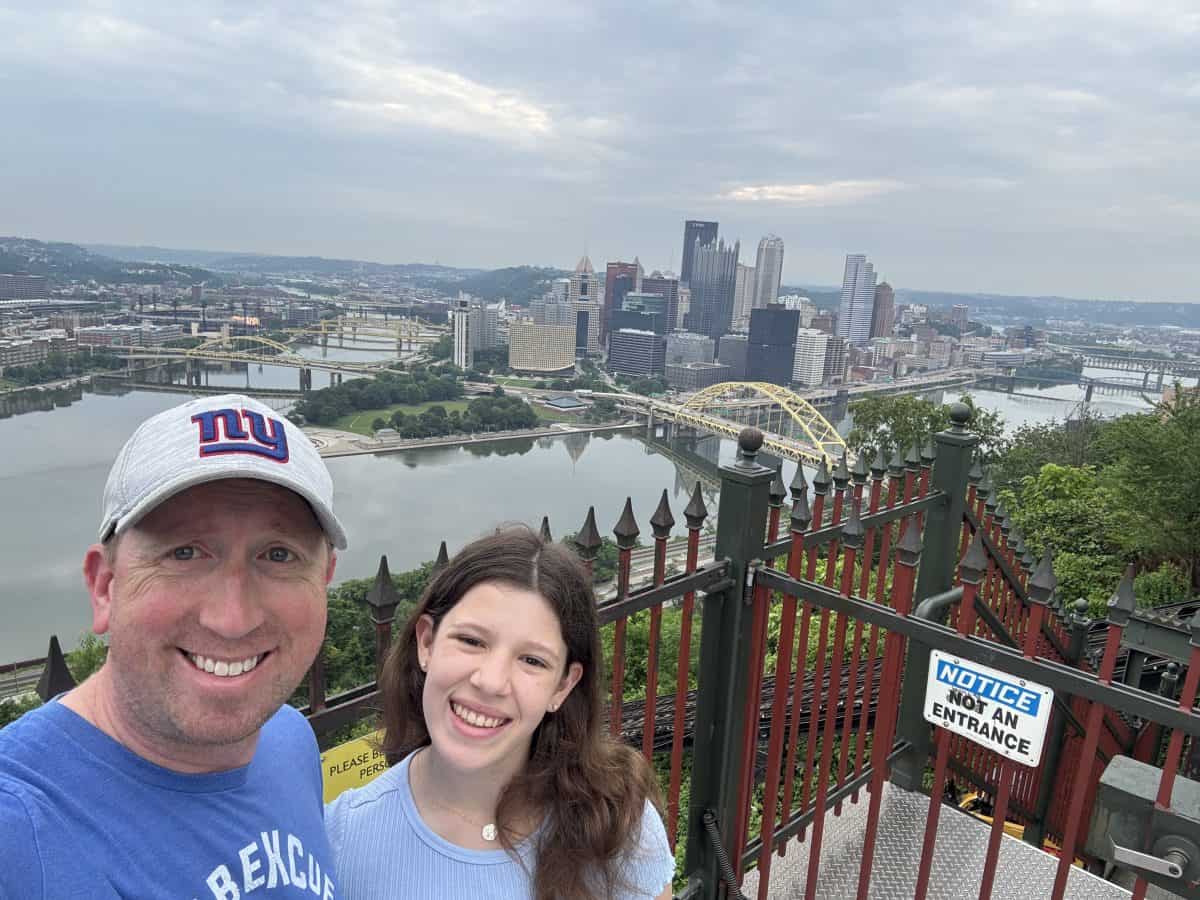 on top of the Duquesne Incline in Pittsburgh, PA