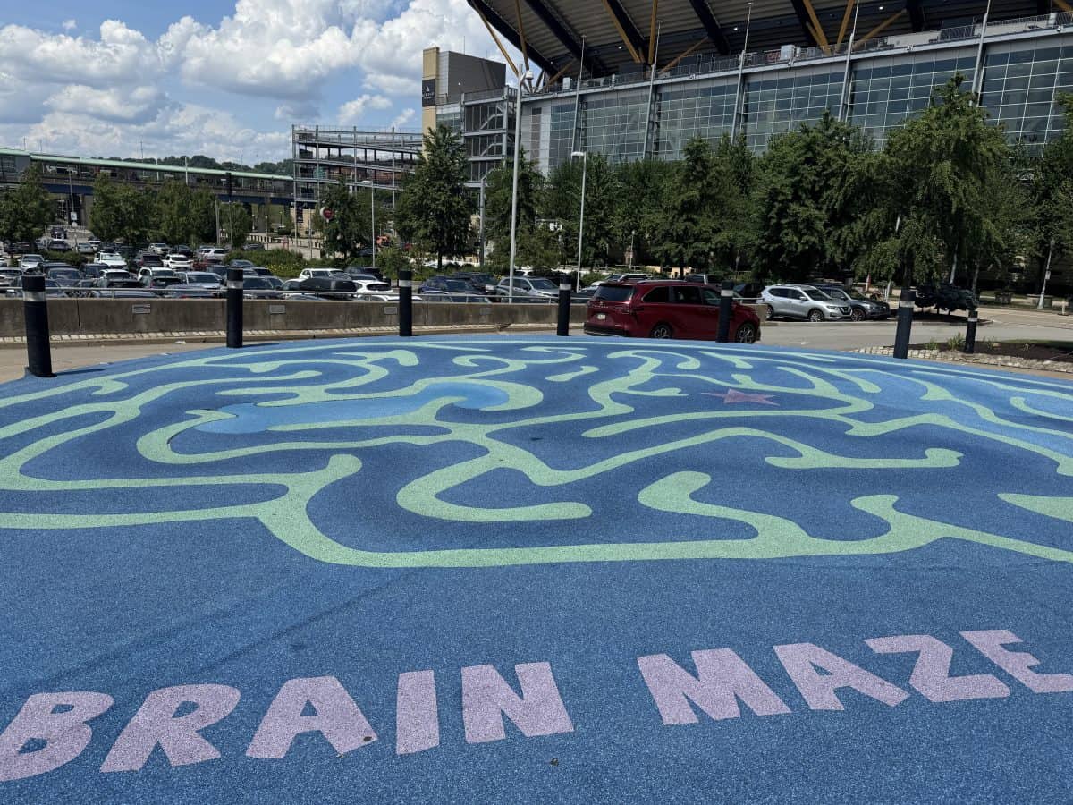 Brain Maze outside the Carnegie Science Center in Pittsburgh, PA