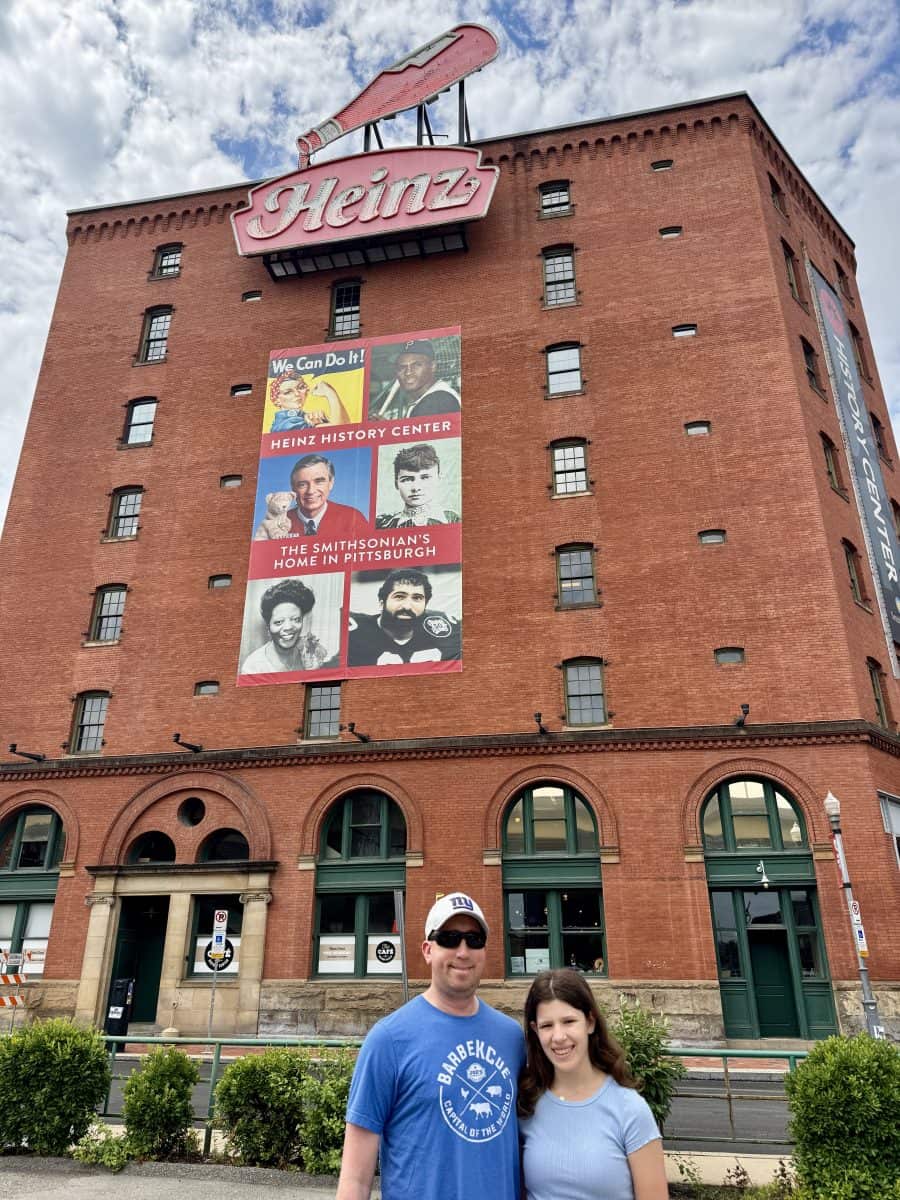outside sign on the side of the Heinz History Center in Pittsburgh, PA