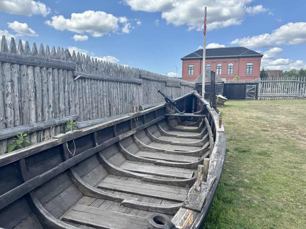 bateau at Old Fort Western in Augusta, Maine