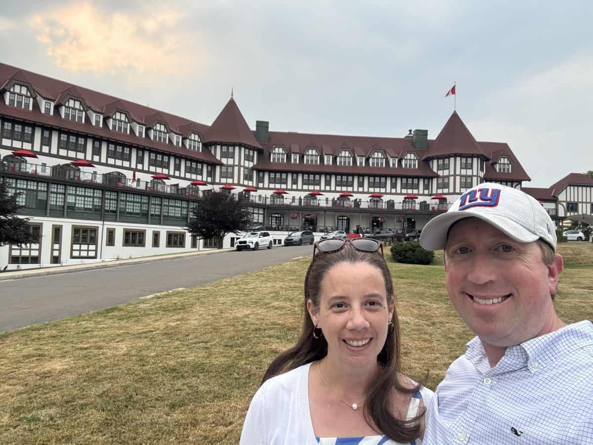 outside at the Algonquin Resort in St Andrews, New Brunswick Canada