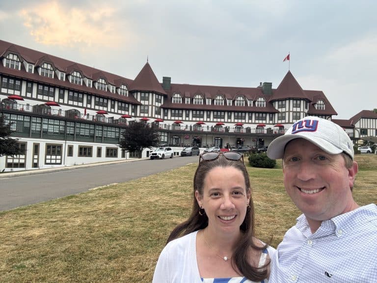 outside at the Algonquin Resort in St Andrews, New Brunswick Canada