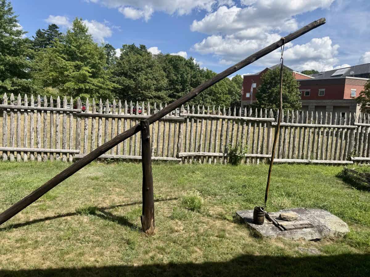 water well outside the Garrison at Old Fort Western in Augusta, Maine