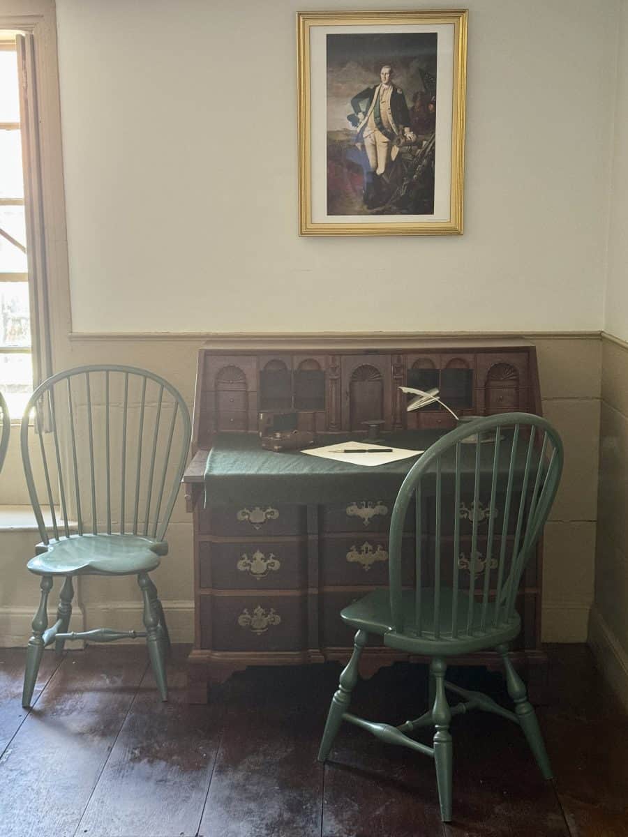 Captain Howard's original 1775 desk at Old Fort Western in Augusta, Maine