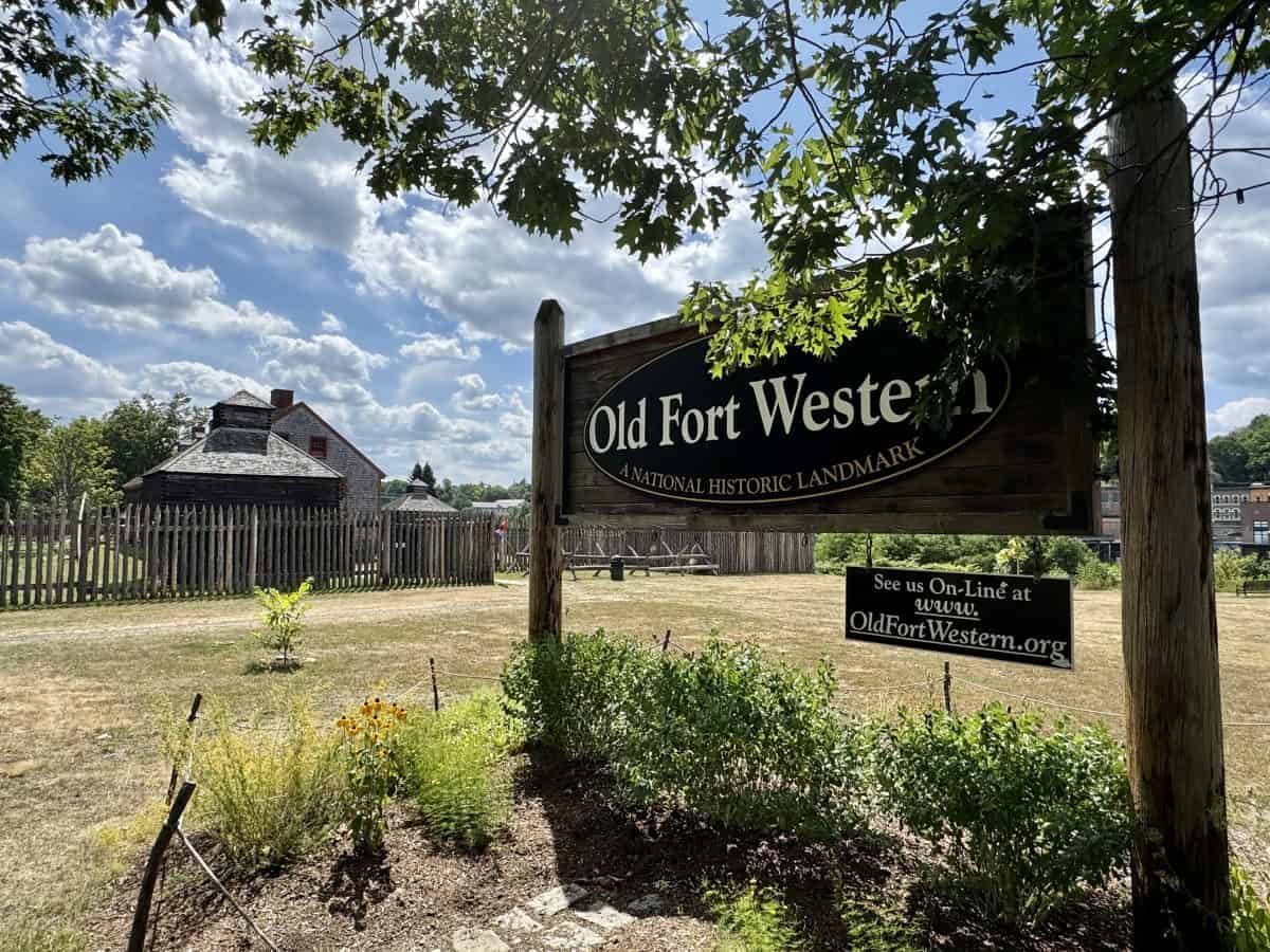 entrance to Old Fort Western in Augusta, Maine
