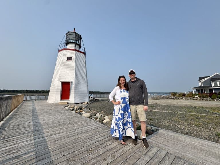 Pendleton Lighthouse in St. Andrews in New Brunswick, Canada