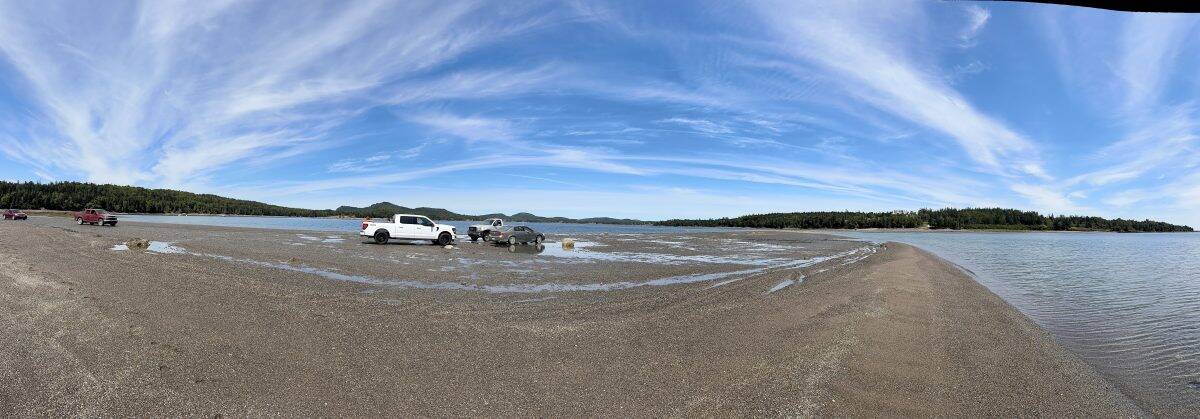 path out to Minister's Island in St. Andrews in New Brunswick, Canada