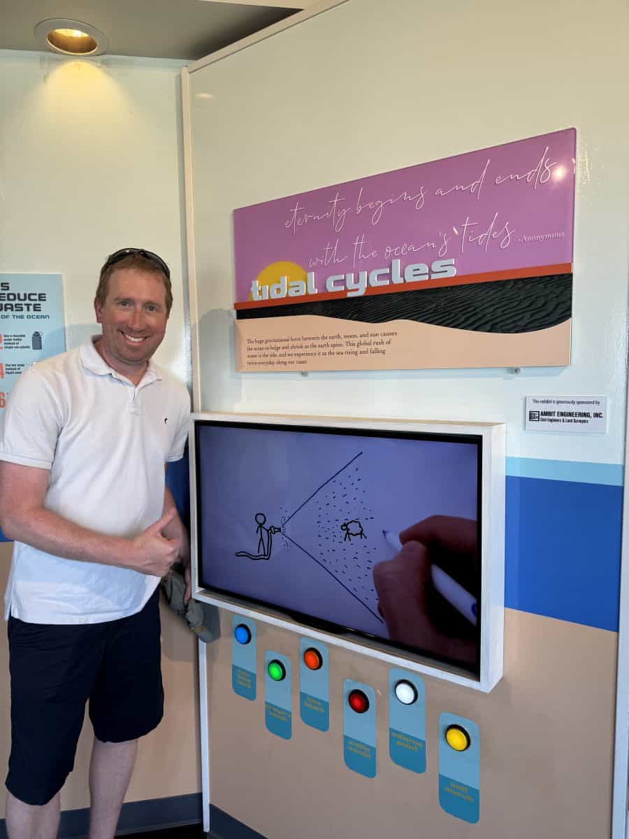 tidal exhibit at Seacoast Science Center in Portsmouth, NH