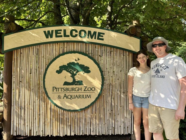 entrance to the Pittsburgh Zoo and Aquarium in Pittsburgh, PA