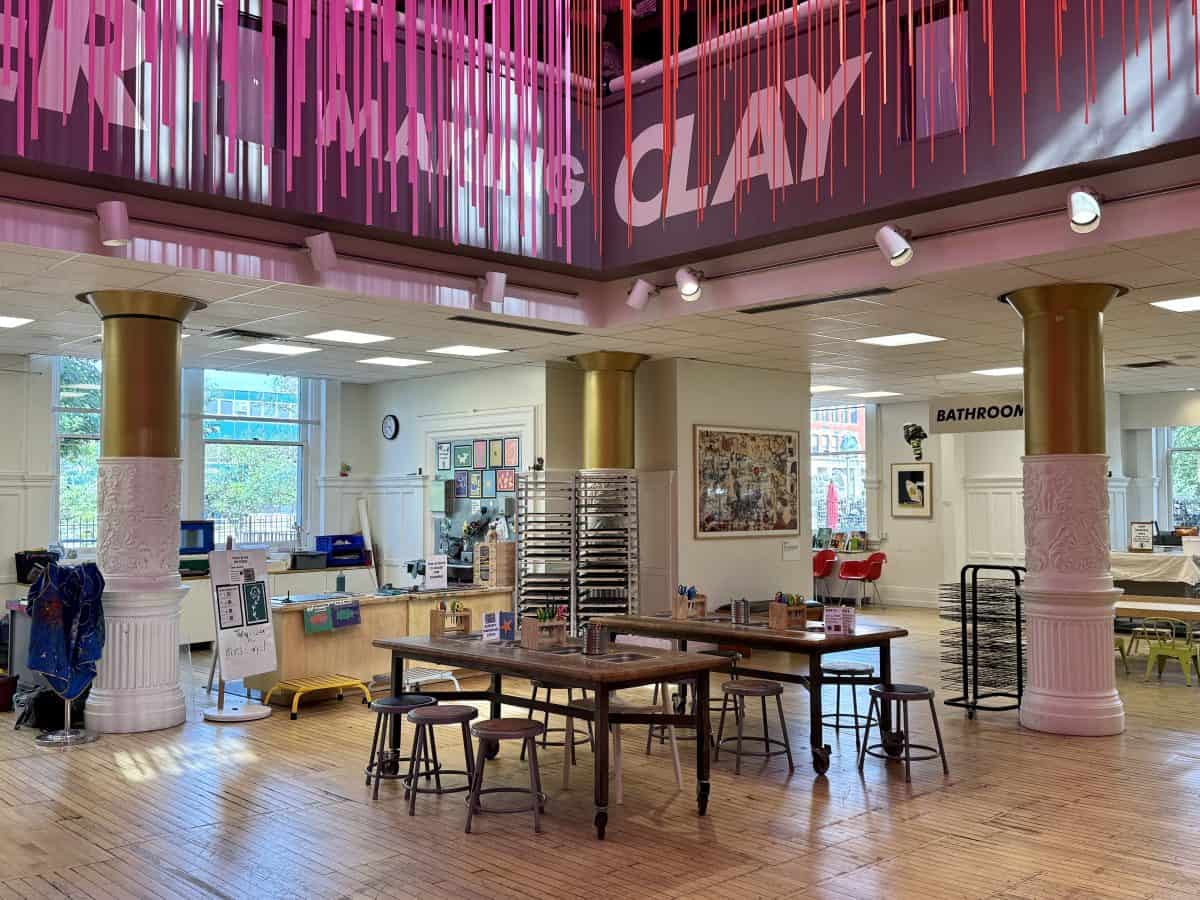 art room at the Pittsburgh Children's Museum in Pittsburgh, PA
