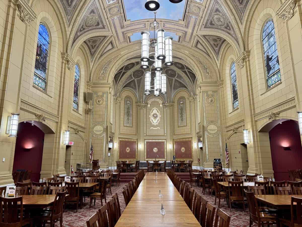 Dining Hall at Anton Plaza and Roth Hall of the Culinary Institute of America in Hyde Park, New York