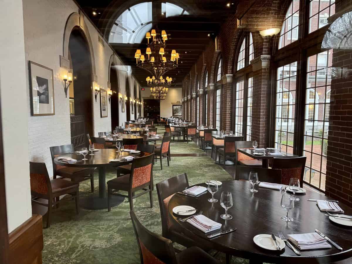 American Bounty restaurant in Anton Plaza and Roth Hall of the Culinary Institute of America in Hyde Park, New York