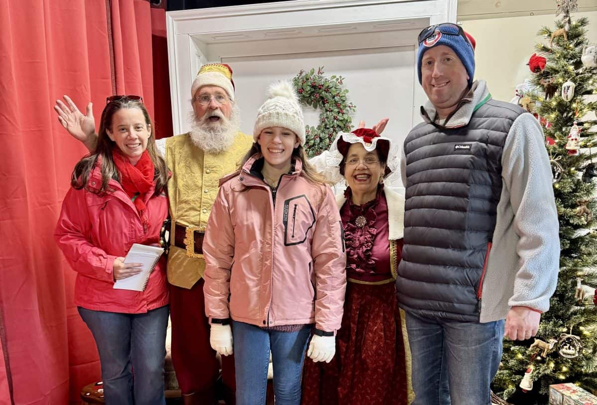 Visiting with Santa at Christmas by Candlelight at Old Sturbridge Village in Sturbridge, MA
