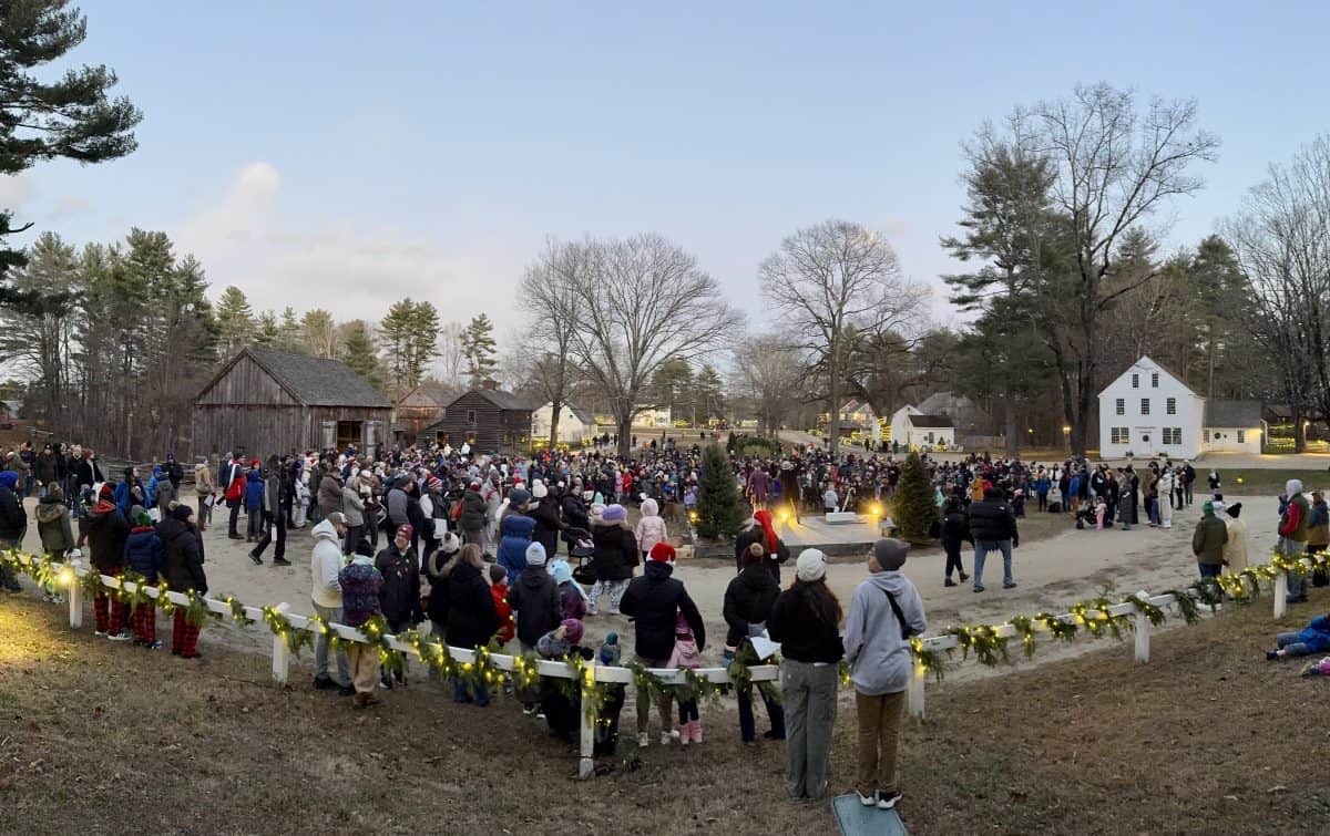 Lighting Ceremony at Christmas by Candlelight at Old Sturbridge Village in Sturbridge, MA