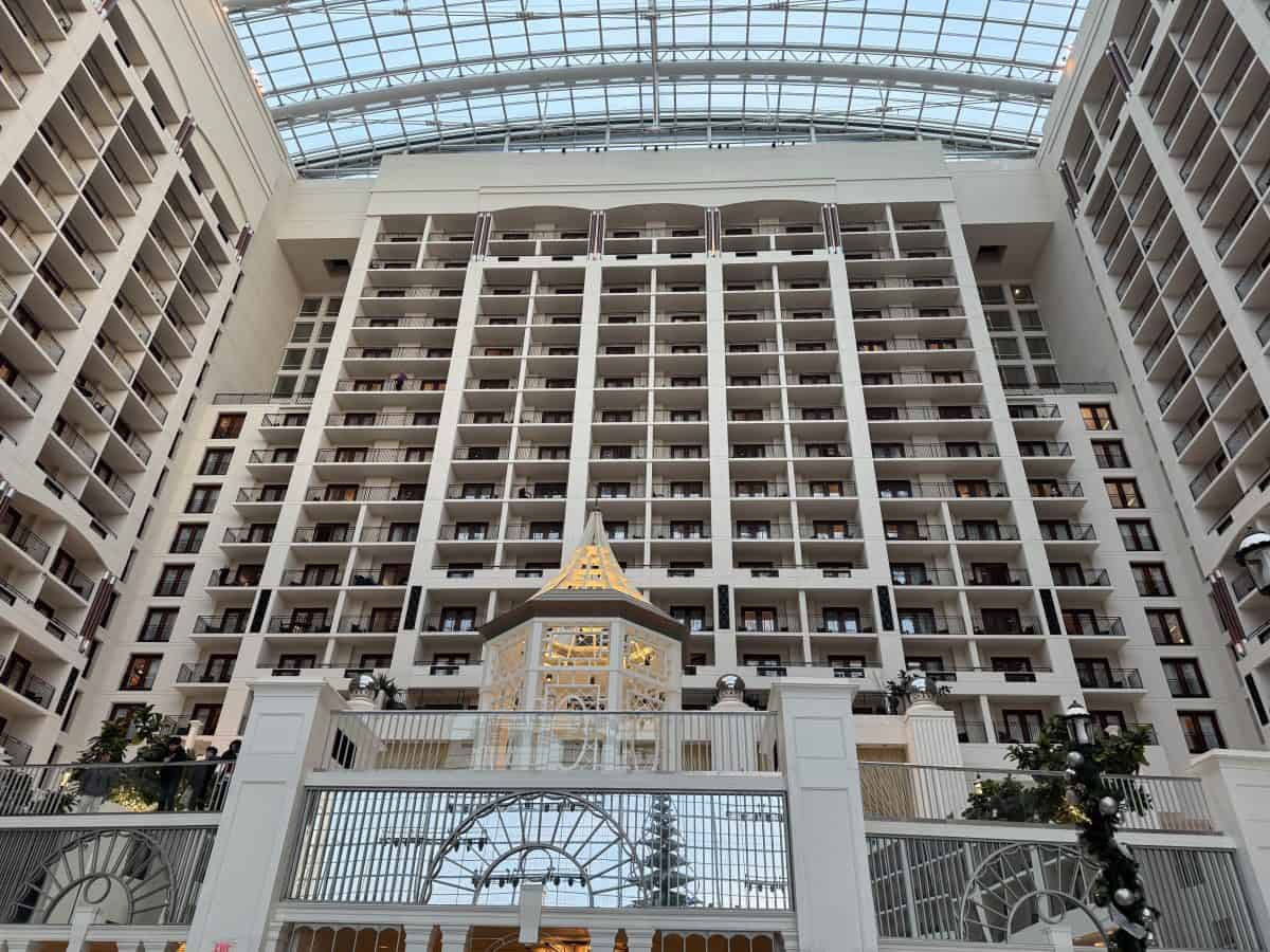 inside atrium at Gaylord National Resort and Convention Center in National Harbor Maryland