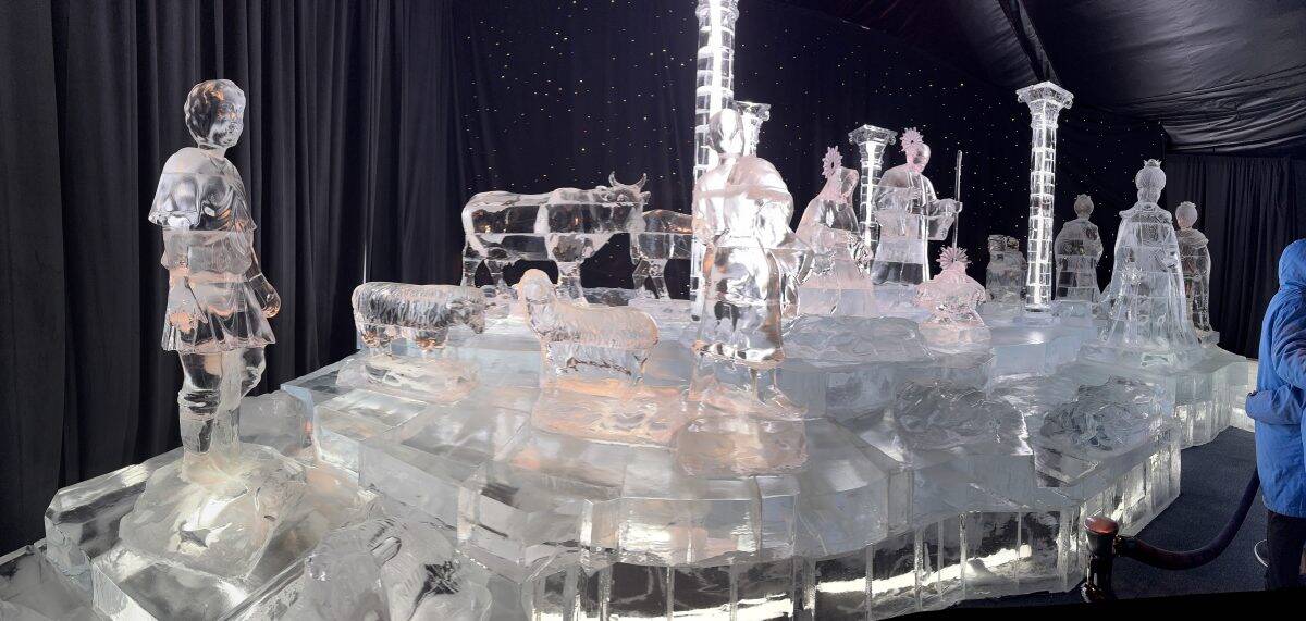 ice sculpture at the Gaylord National Resort and Convention Center in National Harbor Maryland