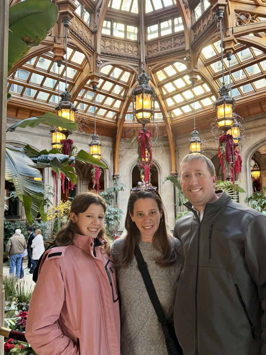 inside Winter Garden at the Biltmore Estate in Asheville, NC