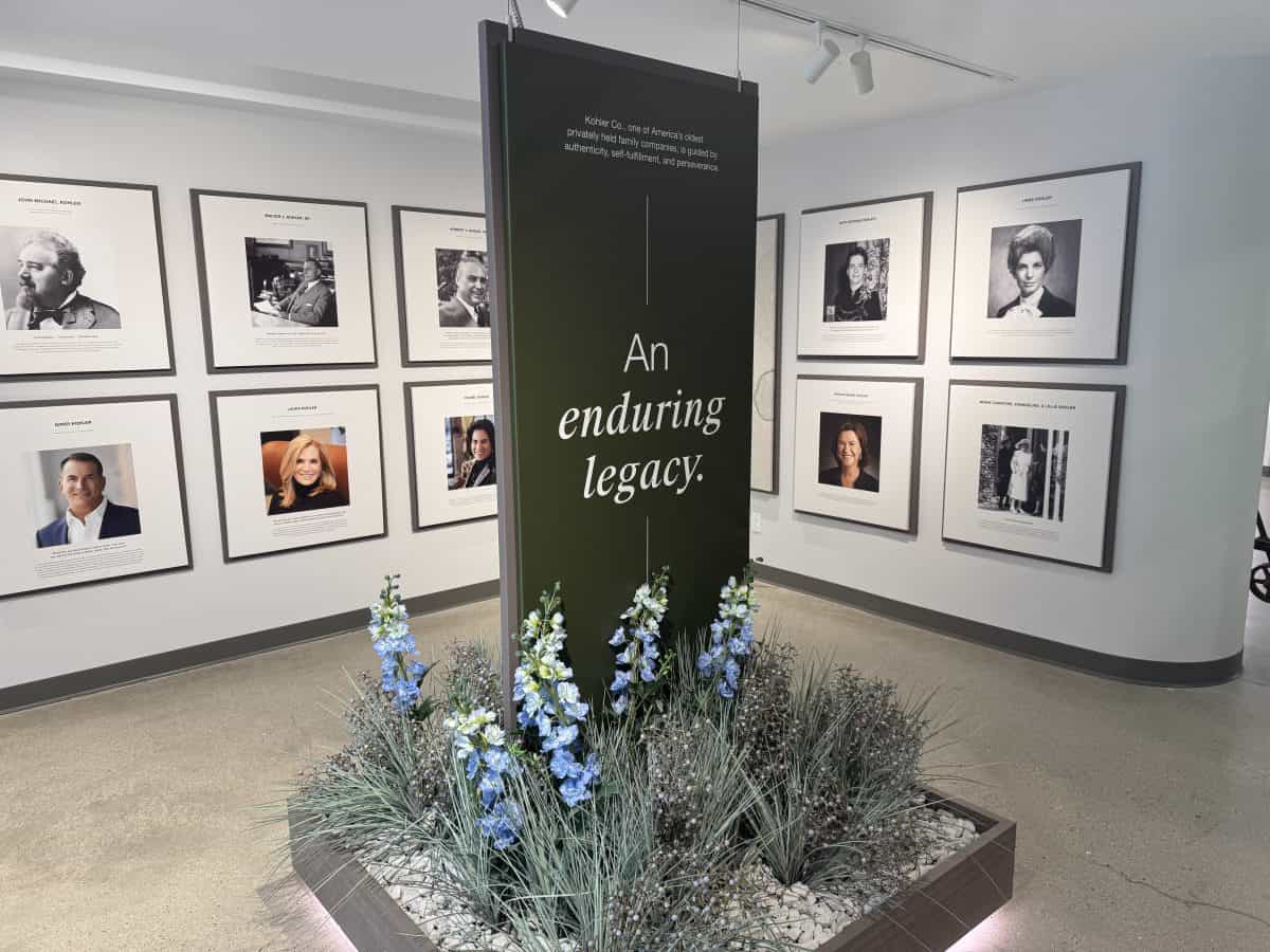 exhibit in the History of Kohler museum at the Kohler Design Center in Kohler, Wisconsin