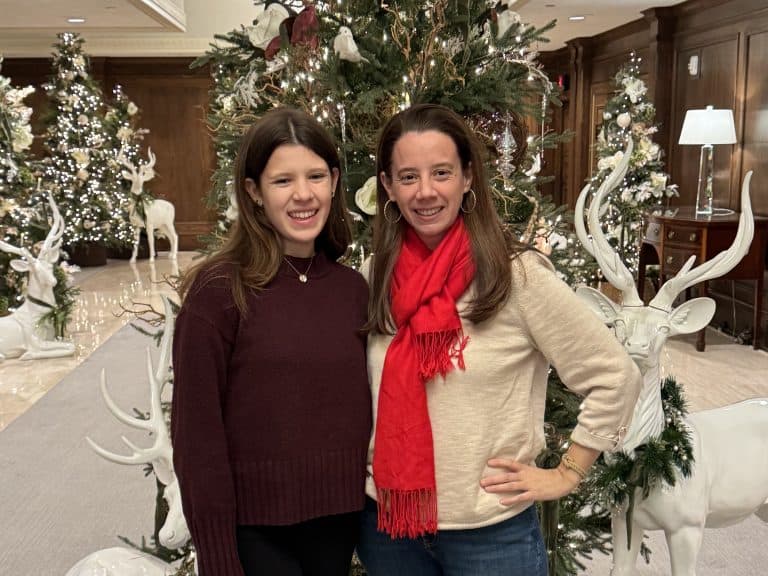 posing in the Grand Hall of the Great Lakes at the American Club in Kohler, WI
