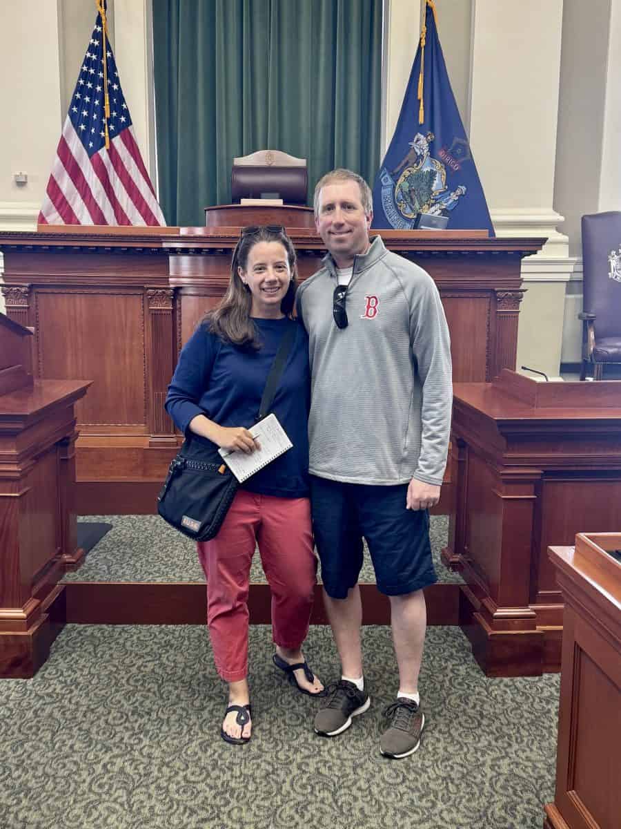 inside the House Chamber at the Maine State House in Augusta, Maine