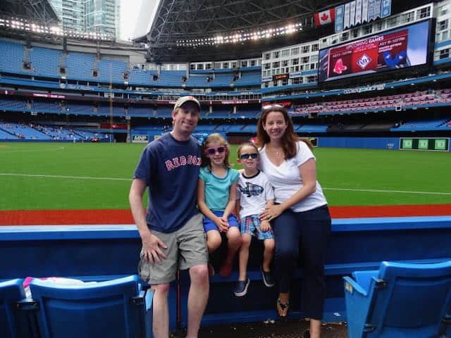 at the baseball park in Toronto Canada