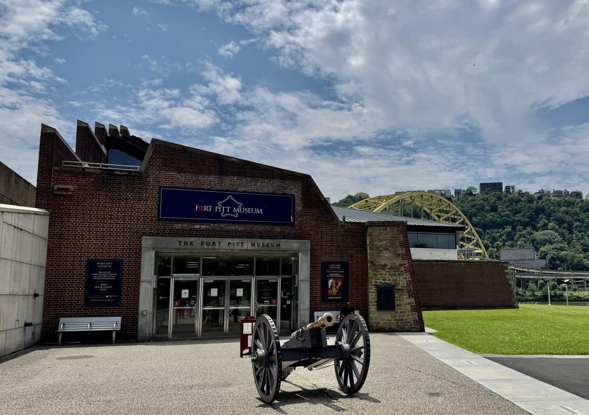 entrance to the Fort Pitt Museum in Pittsburgh, PA