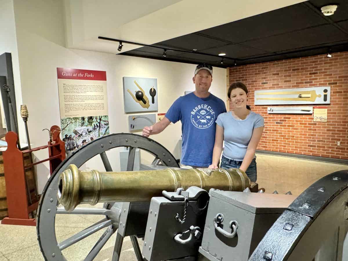 inside an exhibit at Fort Pitt Museum in Pittsburgh, PA