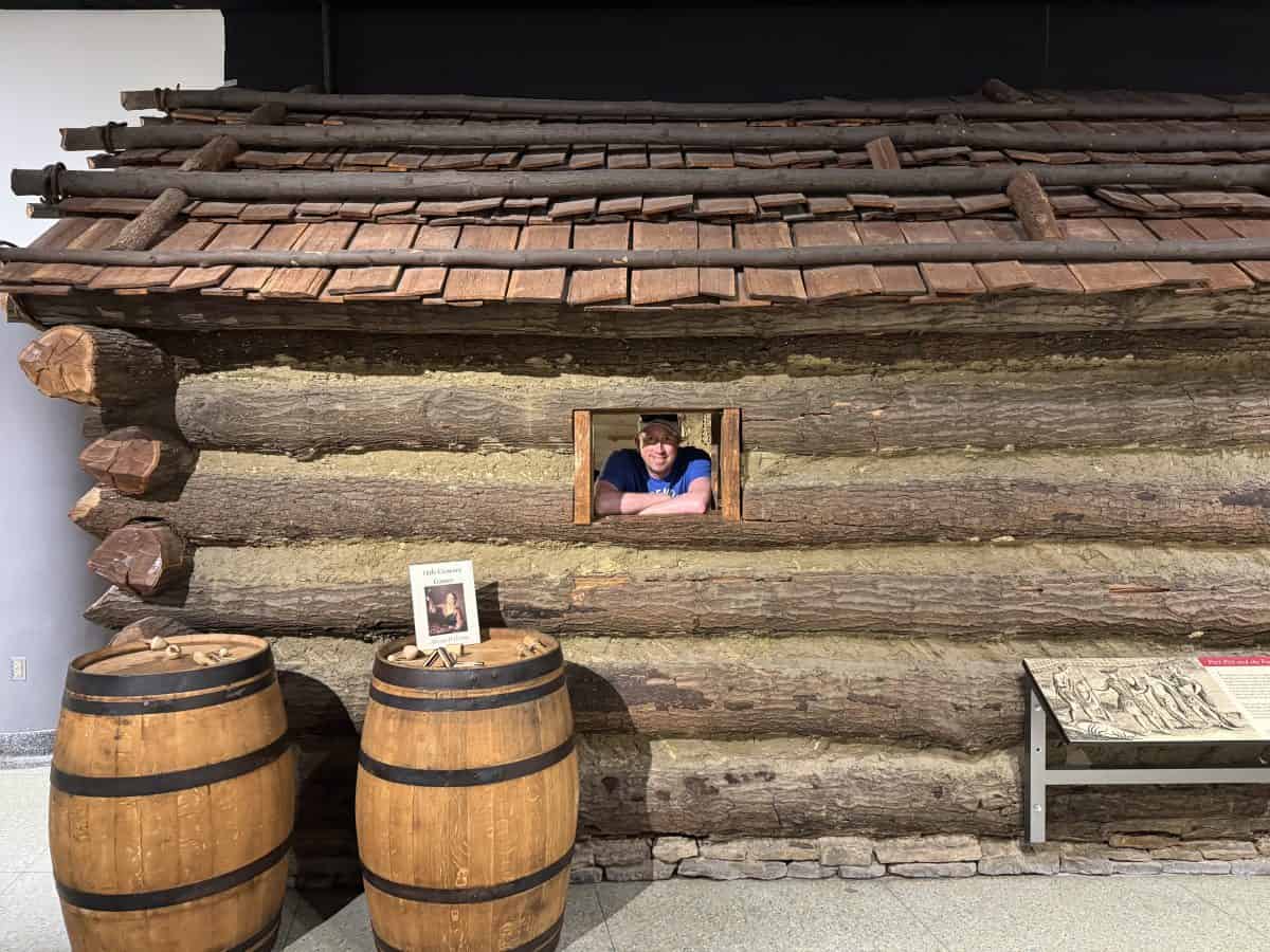 inside the barracks at Fort Pitt Museum in Pittsburgh, PA