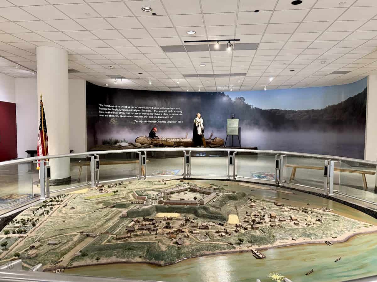 diorama at Fort Pitt Museum in Pittsburgh, PA