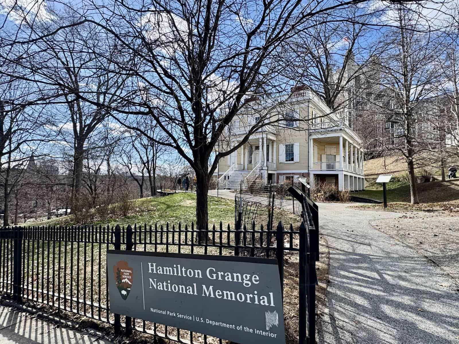entrance to the Hamilton Grange National Monument in New York City