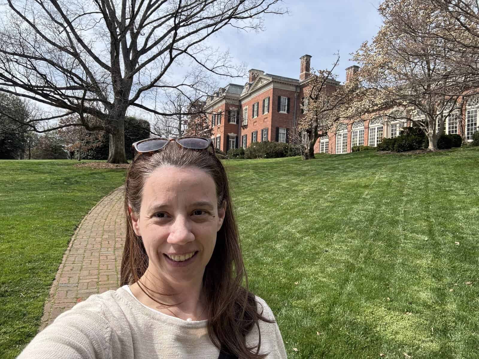 at the gardens at Dumbarton Oaks Gardens in Washington, DC