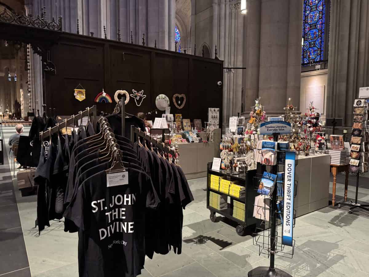 gift shop in the Cathedral of Saint John the Divine in New York City