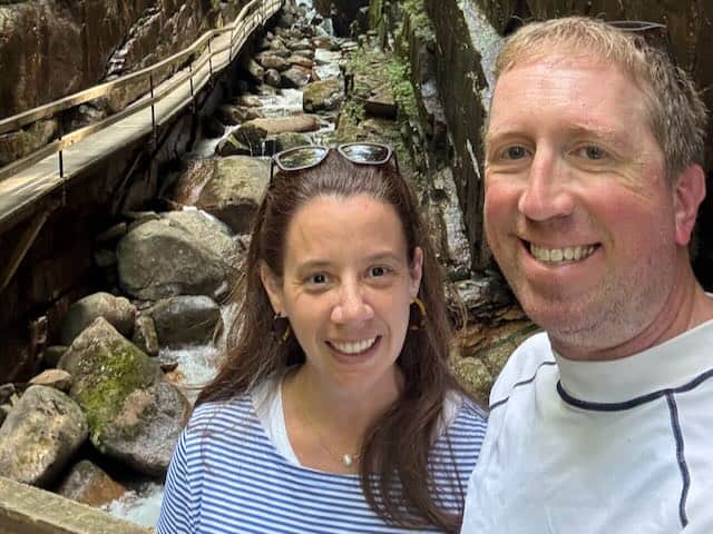 at the Flume Gorge in NH