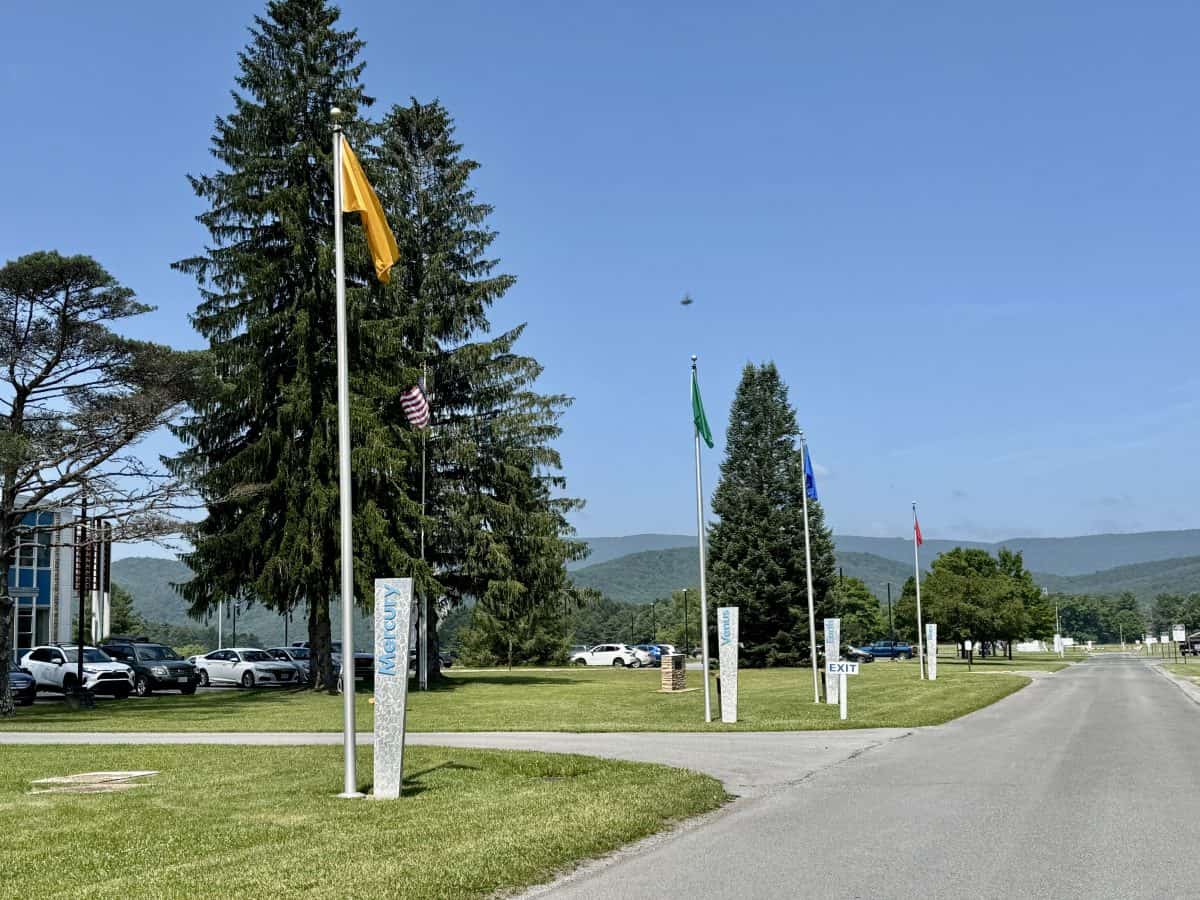 outdoor exhibit at Green Bank Observatory and Science Center in West Virginia