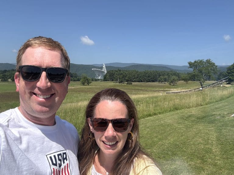 observation deck of Green Bank Observatory in West Virginia