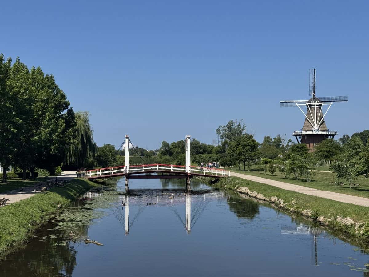 drawbridge at Windmill Island Gardens in Holland, Michigan